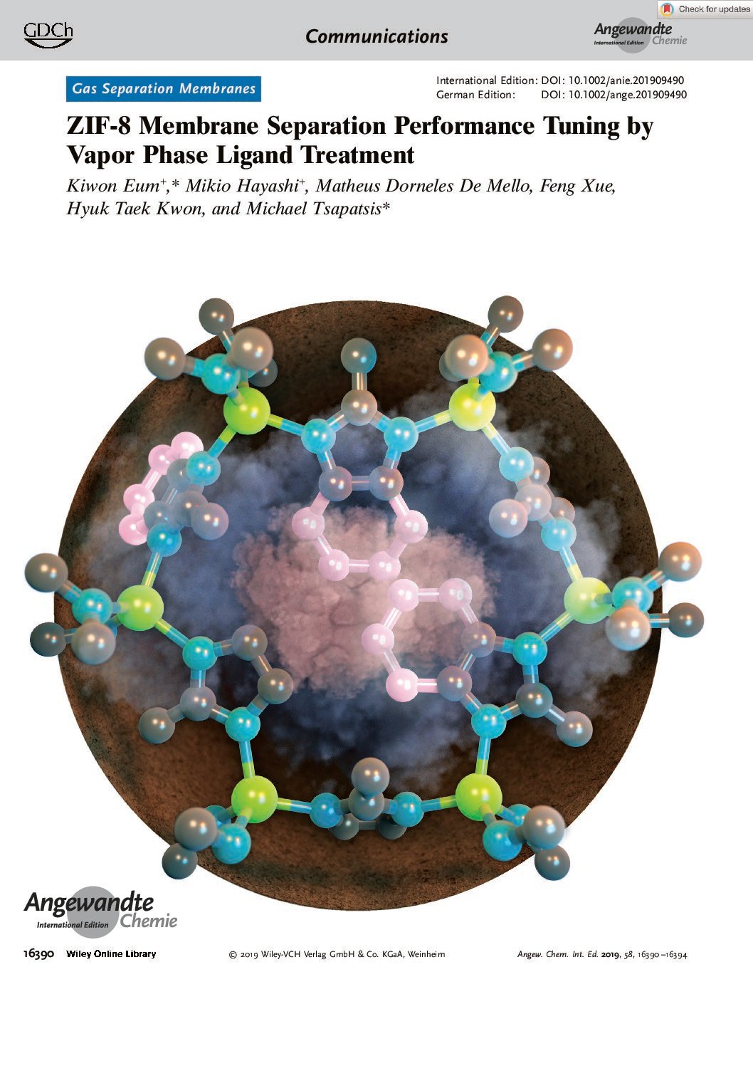 Angewandte-Chemie-Intl-Edit-2019-Eum-Frontispiece-ZIF‐8-Membrane-Separation-Performance-Tuning-by-Vapor-Phase-Ligand-pdf